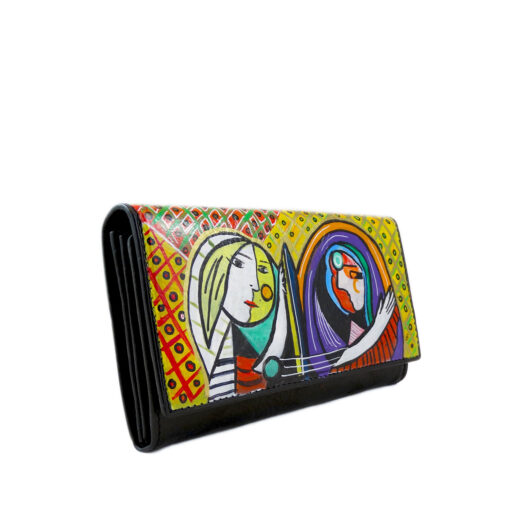 Portafoglio dipinto a mano – Ragazza allo specchio di Picasso