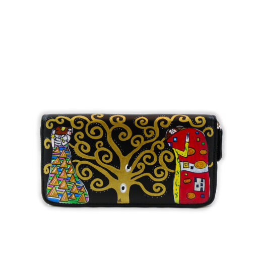 Portafoglio dipinto a mano – L’albero della vita di Klimt