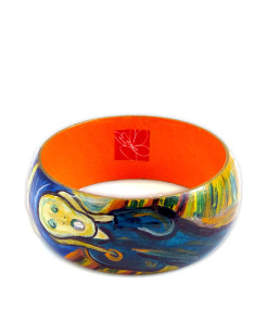 Hand-painted bangle - The Scream by Munch