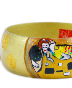 Bracciale dipinto a mano – Il bacio di Klimt