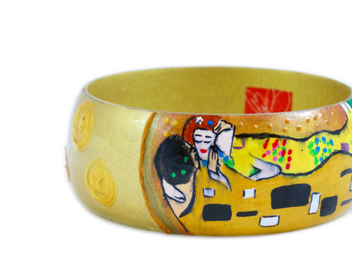 Bracciale dipinto a mano – Il bacio di Klimt