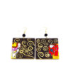 Hand-painted earrings - The Tree of Life by Klimt