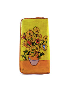 Portafoglio dipinto a mano – I girasoli di Van Gogh