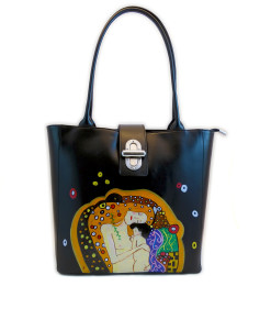 Hand painted bag - Mother and child by Klimt
