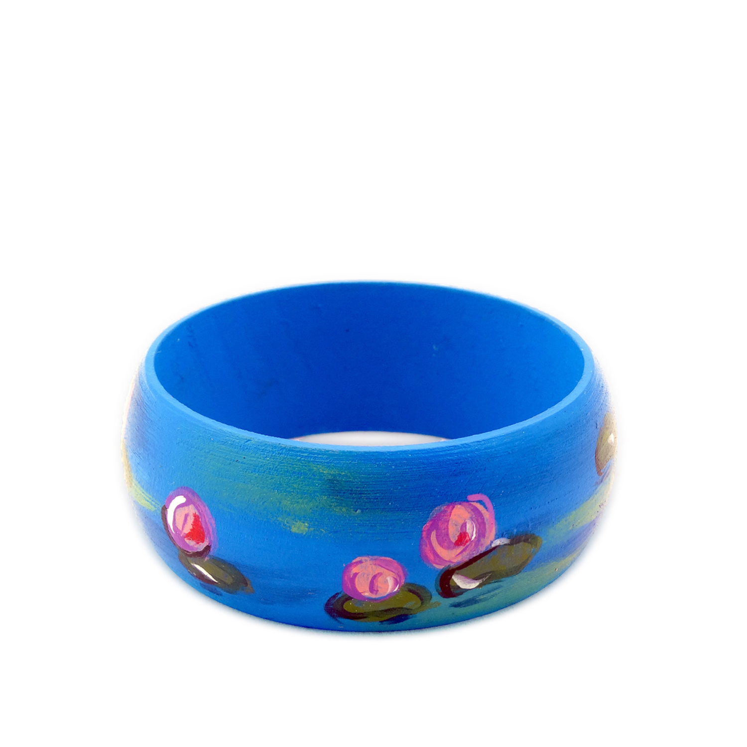Hand-painted bangle - Water lilies by Monet