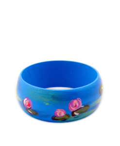 Bracciale dipinto a mano – Le ninfee di Monet