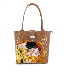 Borsa dipinta a mano – Il bacio di Klimt 2