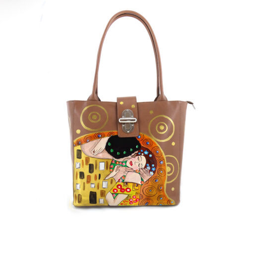 Borsa dipinta a mano – Il bacio di Klimt 2