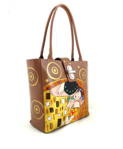 Borsa dipinta a mano – Il bacio di Klimt 2