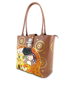 Borsa dipinta a mano – Il bacio di Klimt 2