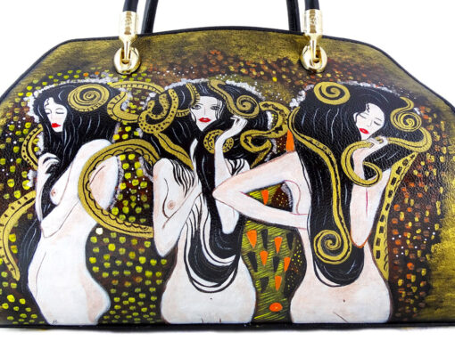 Hand-painted bag - The hostile forces by Klimt