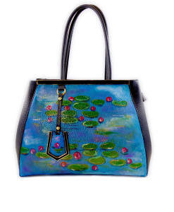 Hand-painted bag - Water lilies by Monet