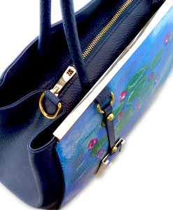 Hand-painted bag - Water lilies by Monet