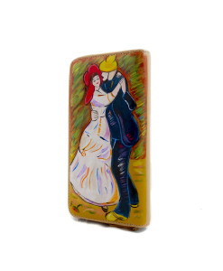 Portafoglio dipinto a mano – Ballo a Bougival di Renoir