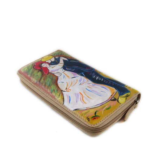 Portafoglio dipinto a mano – Ballo a Bougival di Renoir