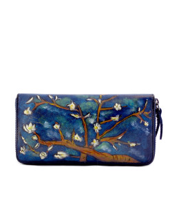Hand painted wallet - The Almond by Van Gogh