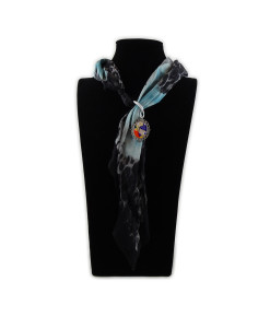 Foulard gioiello dipinto a mano - Serpenti d’acqua di Klimt