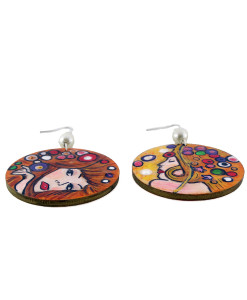 Orecchini dipinti a mano – Bisce d’acqua di Klimt