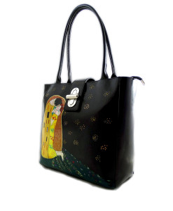 Hand painted bag - The Kiss by Klimt