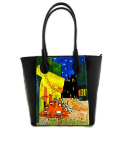Borsa dipinta a mano – Caffè di notte di Van Gogh