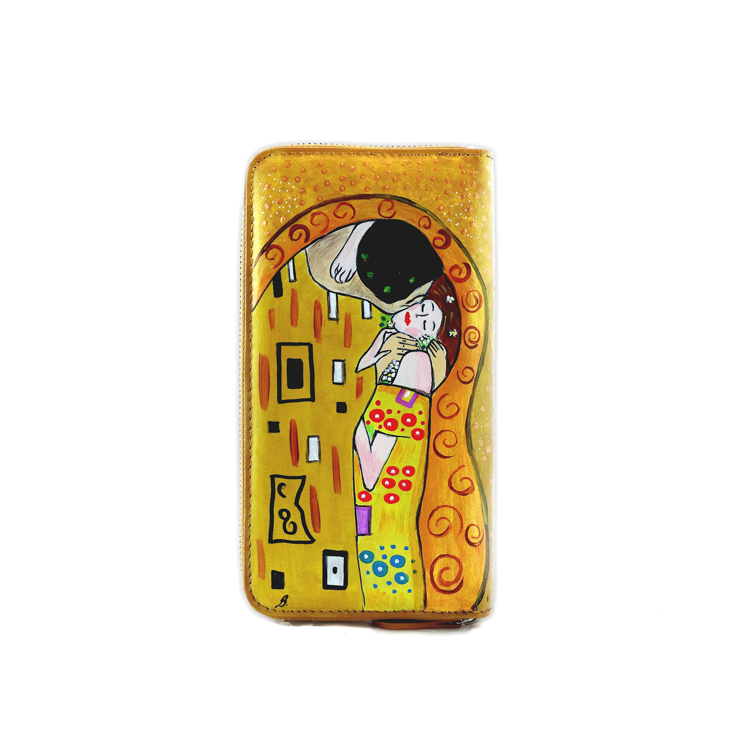 Hand painted wallet - The Kiss by Klimt