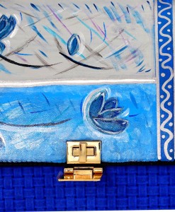 Borsa dipinta a mano – Momenti di blu