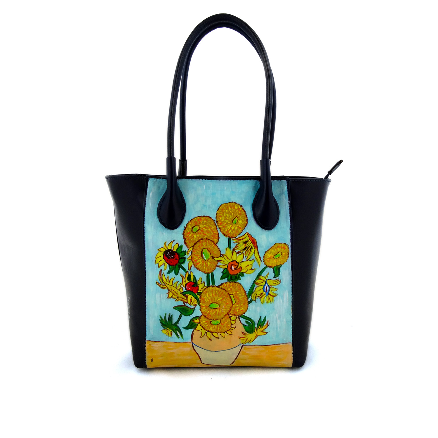 Hand painted bag - Sunflowers by Van Gogh