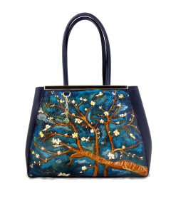 Borsa dipinta a mano – Il mandorlo di Van Gogh