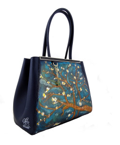 Borsa dipinta a mano – Il mandorlo di Van Gogh