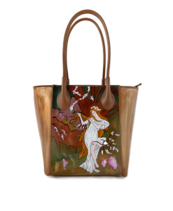 Hand painted bag - The Spring by Mucha
