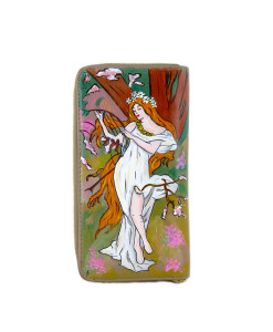 Hand painted wallet - Spring by Mucha