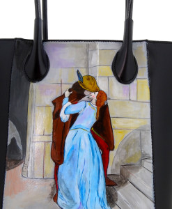 Borsa dipinta a mano – Il bacio di Hayez
