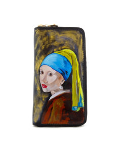 Portafoglio dipinto a mano – Ragazza con l’orecchino di perla di Vermeer