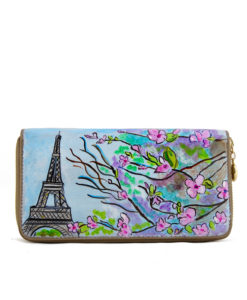 Hand painted wallet - Blossom Paris