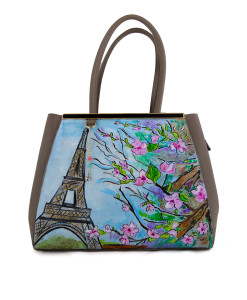 Borsa dipinta a mano – Parigi in Fiore