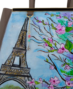 Borsa dipinta a mano – Parigi in Fiore