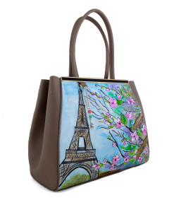 Borsa dipinta a mano – Parigi in Fiore