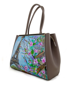 Hand painted bag - Blossom Paris