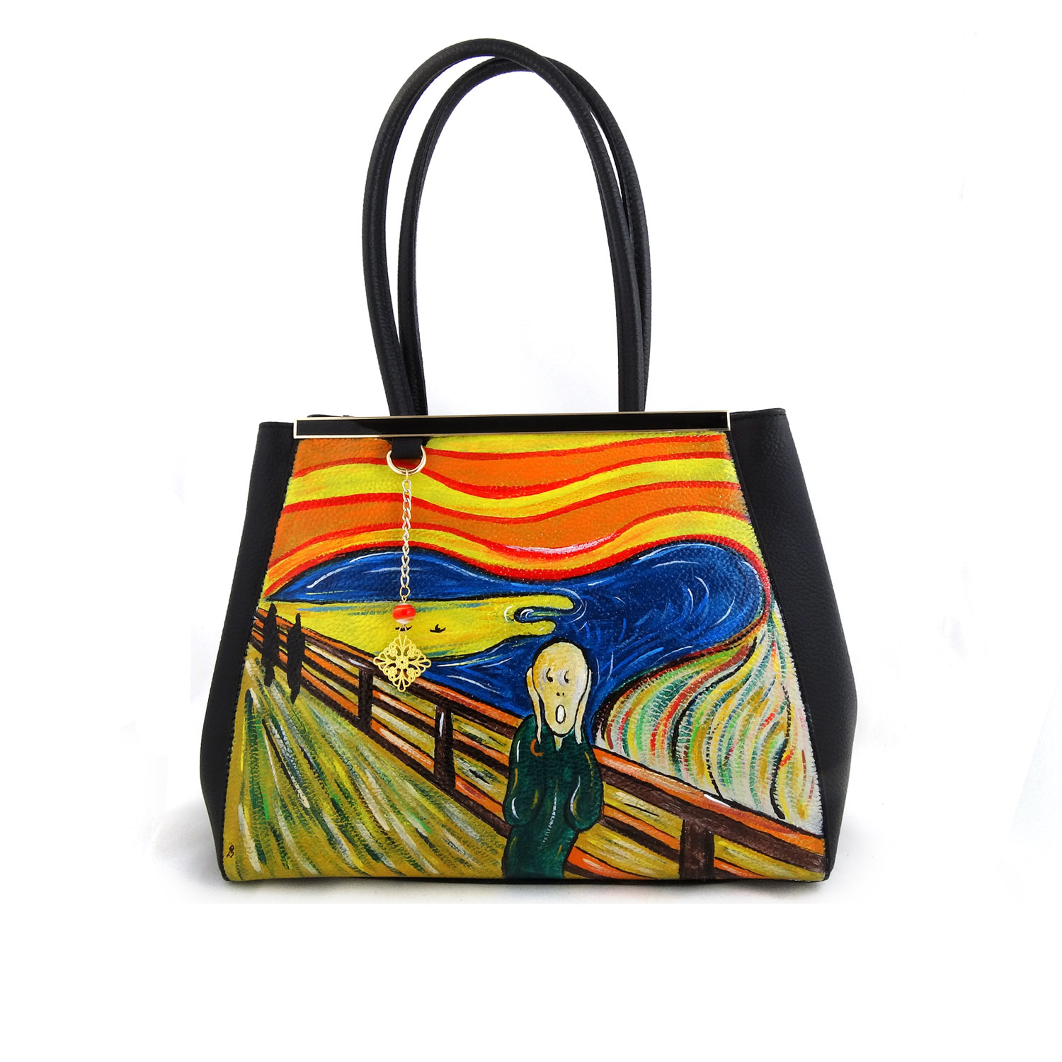 Borsa dipinta a mano – L’urlo di Munch