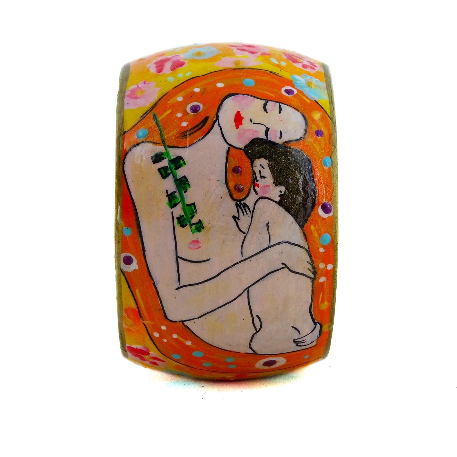 Bracciale dipinto a mano – Madre e figlio di Klimt
