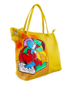 Hand painted bag - Two Girls Reading by Picasso