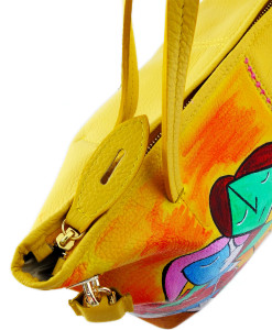 Borsa dipinta a mano – Due ragazze che leggono di Picasso