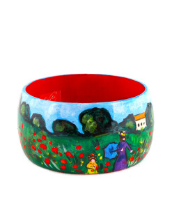 Bracciale dipinto a mano – I papaveri di Monet