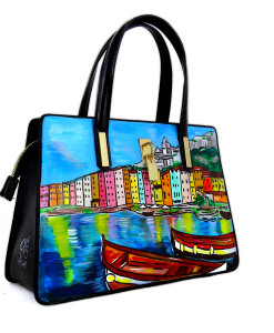 Borsa dipinta a mano – Porto Venere