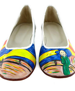 Scarpe dipinte a mano – L’urlo di Munch