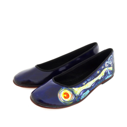 Hand-painted ballet flats - Starry Night by Van Gogh