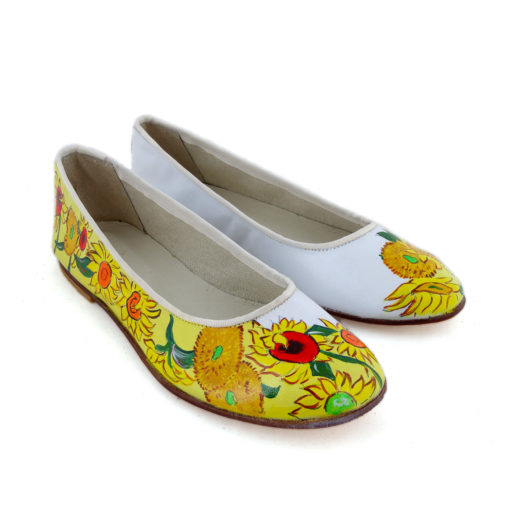 Hand-painted ballet flats - Sunflowers by Van Gogh