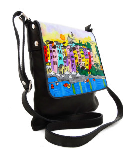 Hand-painted bag - Sunset in Portovenere