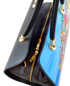 Hand-painted bag - Portovenere in bloom