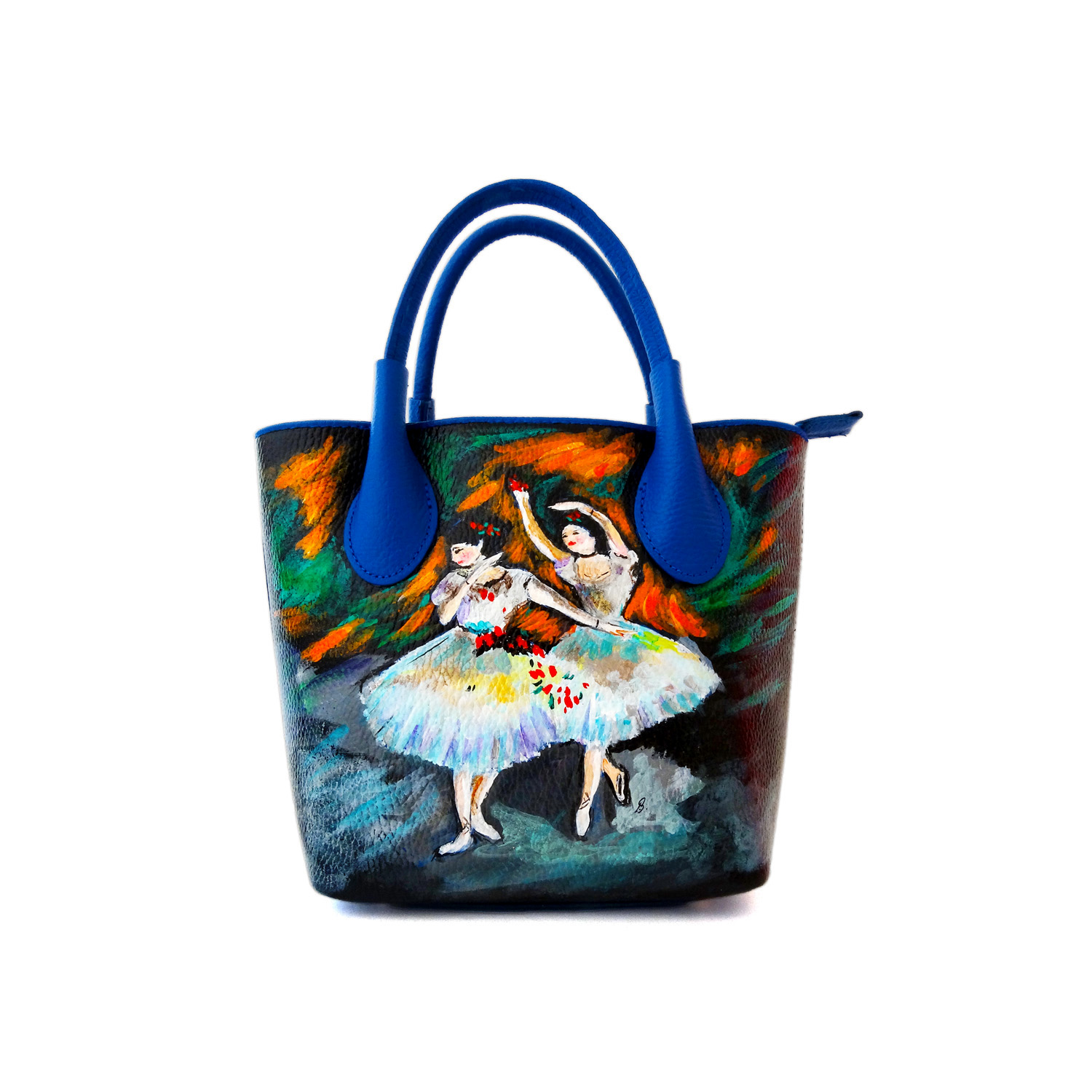 Hand-painted bag - The dancers by Degas